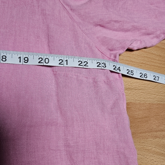 La Fixsun 100% Linen Tunic Top Made In USA Medium - Picture 3 of 6